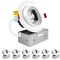 Luxrite 4 Inch Gimbal LED Recessed Downlights 5CCT 2700K-5000K 11W 75W Equivalent 1000LM Dimmable, 6PK LR23225-6PK - alternate 1